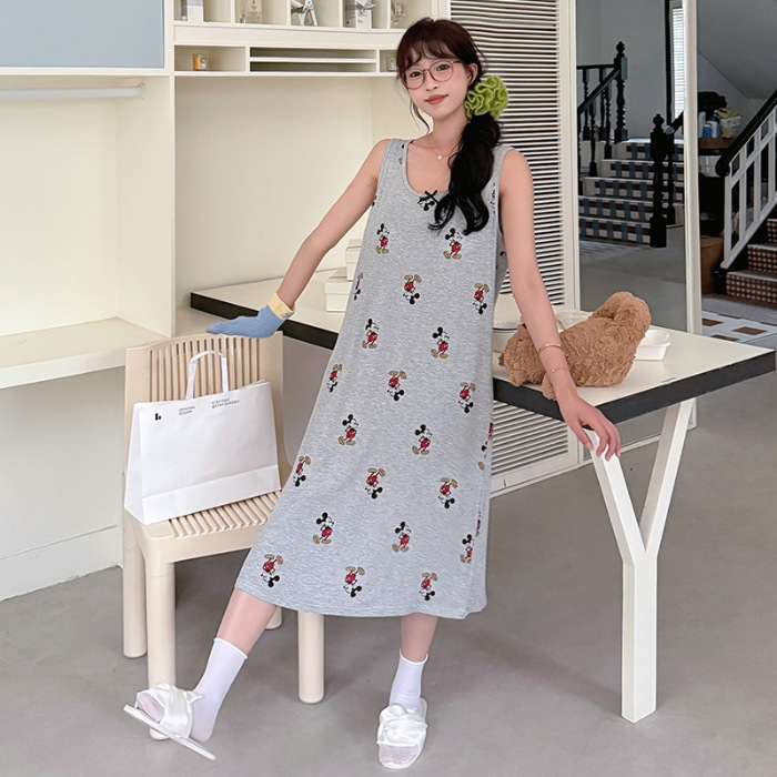 2025, ropa de dormir de cabina de verano chaleco de moda para jóvenes vestidos frescos estudiantes delgados al por mayor