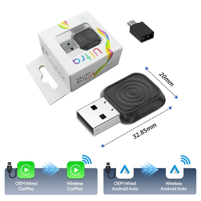 Cross-Border Carlinkit Original Car Wired to Wireless Carplay Two-In-One Interconnection Android Auto Box (Simsiz CarPlay və Android Auto) - mini-ultra1-wired-cp-upgrade-to-wireless-with-every-aa-unisex