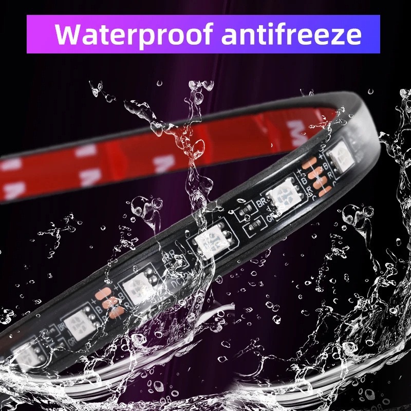 Motorcycle Ambient Light Rgb Colorful Decorative Light Music Rhythm Light Led Car Voice-Controlled Smart Voice-Controlled Light App