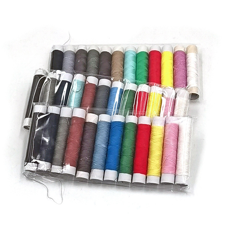 Sutura de mano doméstica colorida pequeña bobina 12 hilo de color pequeño rollo de hilo pequeño tablero de hilo de poliéster hilo de coser manual image 4