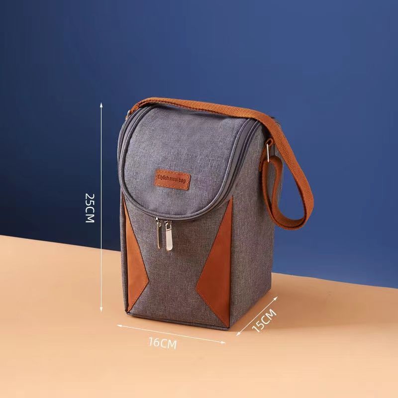 斜め背保温袋グレー中サイズ