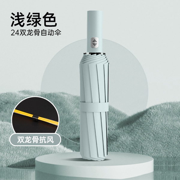 Double-layer automatic windproof umbrella