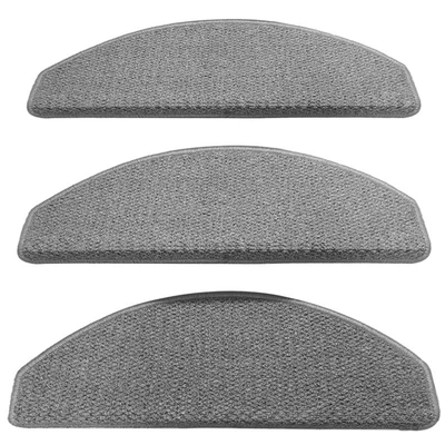 wear-resistant step pad, villa stair | Avtomobil döşəmə paspasları - imitation-sisal-gray-curved-shape-6524cmimitation-sisal-stair-mat-default-flat-panel-type-without-curves
