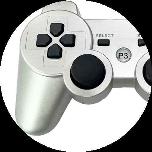 Mando de juego PS3 multicolor con botón universal de copo de nieve de doble vibración Bluetooth inalámbrico con mango P3 transfronterizo de fábrica