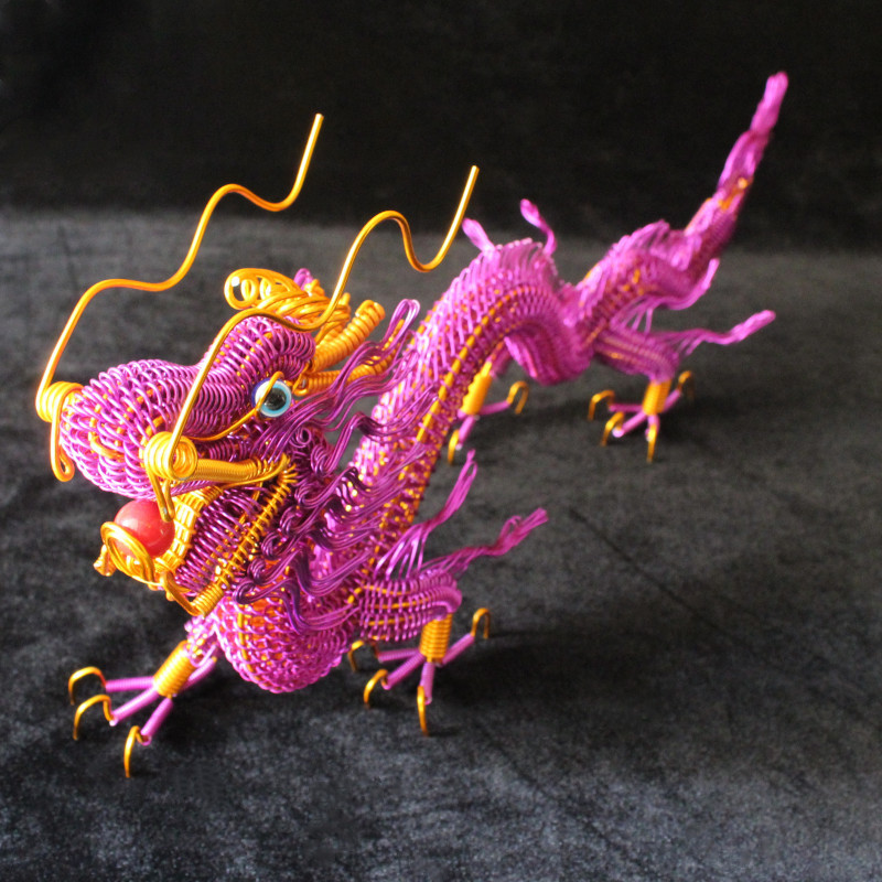 特徴的な手工芸品アルミ線編み中国のドラゴンモデル金属線 diy エスニックスタイルの創造的なギフト装飾品|undefined