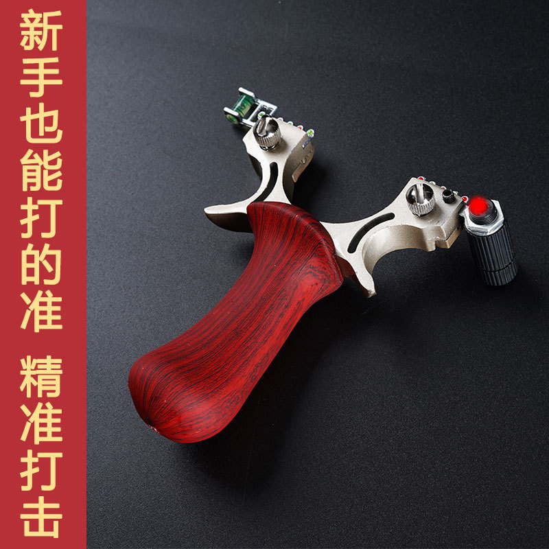 新款追龍激光紅外線扁皮快壓免綁小象彈工架仿實木紋戶外彈弓廠家