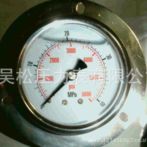 专业生产带边耐震充油不锈钢压力表0-400Kg/40MPA/60MPA/80MPA