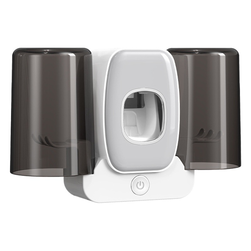 Portavasos de cepillo de dientes Portador de cepillo de dientes de pareja montado en la pared Esterilizador UV Taza de dientes eléctrica inteligente Estante de pasta de dientes