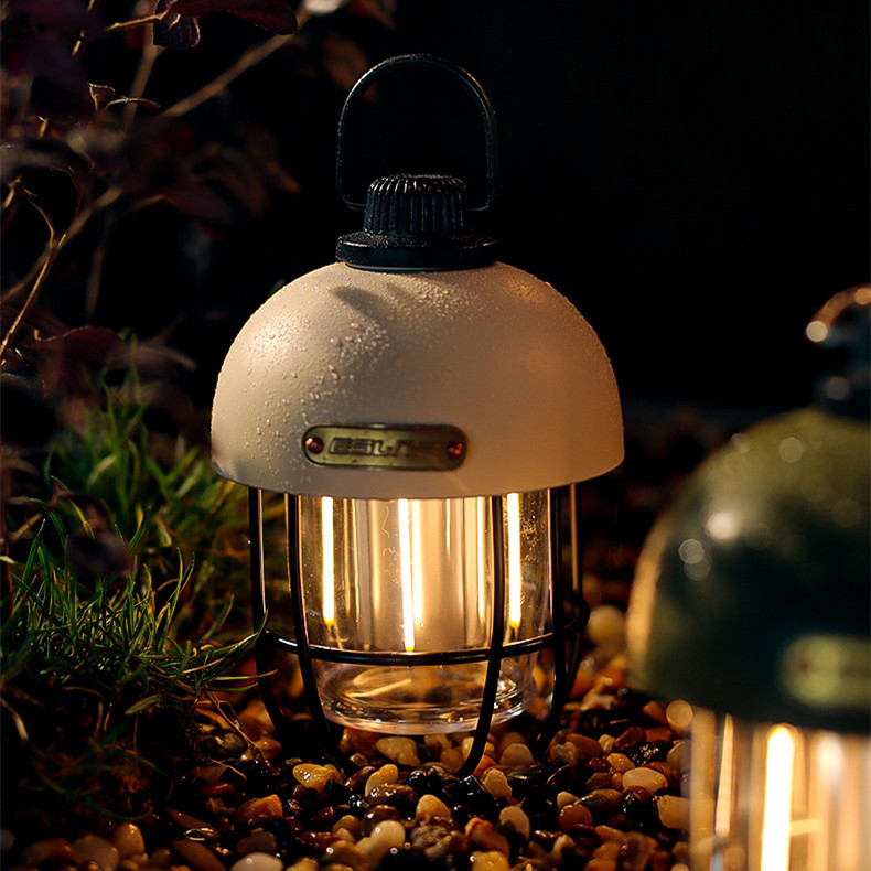 Outdoor camping light usb rechargeable camping light camp retro led atmosphere tent light portable horse lantern
