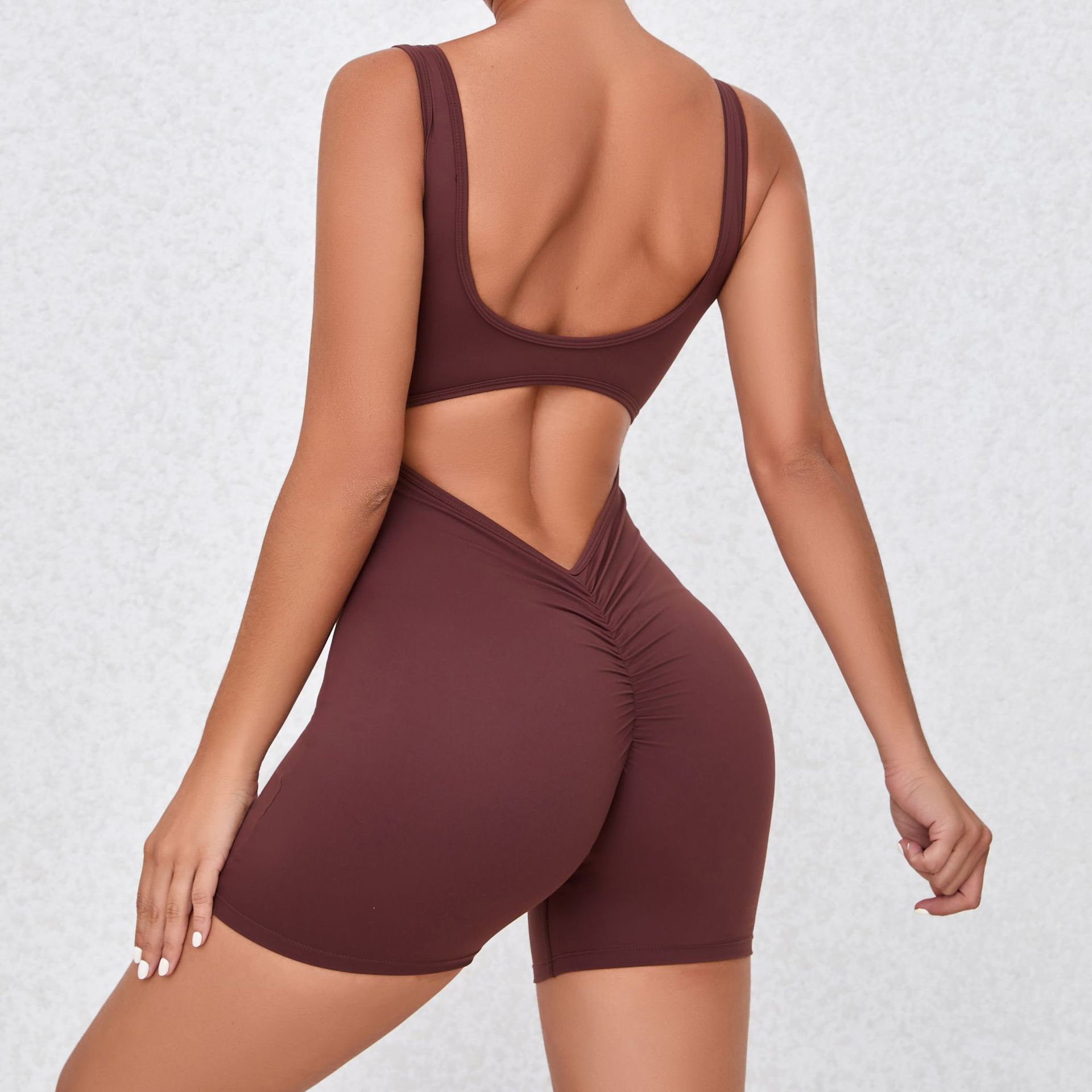 163g Weight Shorts Pants Length Nylon, Spandex Fabric Type Rompers Pants Type Fitness, Running Occasion Solid Color Pattern Spring&Summer Season Basic, Sport Style Style Basic Sport Style Solid Color Nylon Spandex Tracksuit Rompers 2