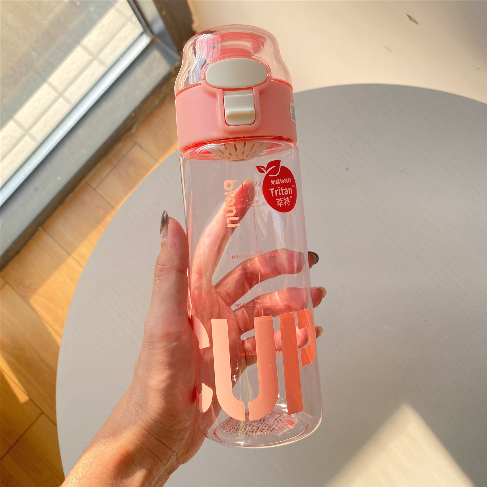 Sanrio taza de agua niñas estudiante de alta apariencia taza de plástico tritan alta temperatura resistente verano lindo niños taza de agua