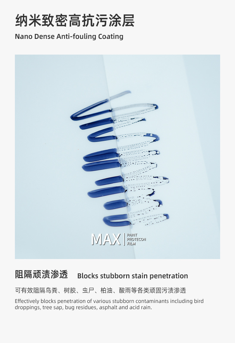 Hydrogen Bond 5K dense coating TPU Lubrizol base material aliphatic paint protection film PPF self-healing anti-fouling