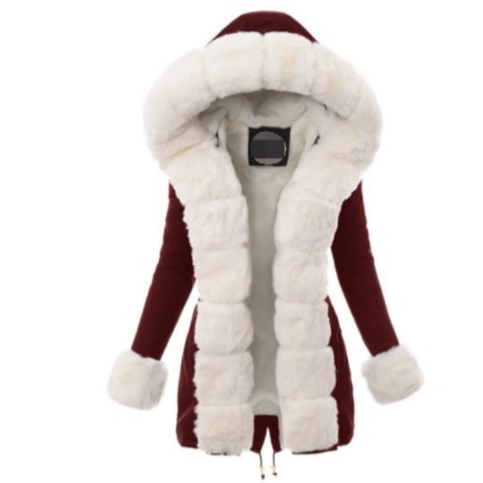 Damenbekleidung neue Oberteile mit Plüschkragen und Taschen Damenjacke_voghion.com