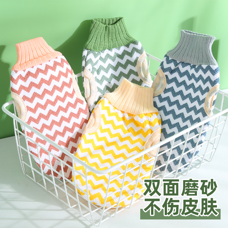 Bath Towel Set, Powerful Back Rub Gloves, Men's Bath Artifact, Women's Bath Home Back Rub Mud Rub Gray Bath Ball