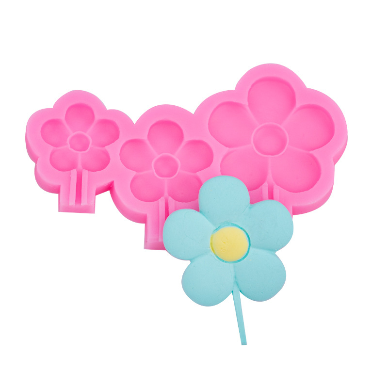 Forma de La Flor linda del molde del silicón decoración para hornear creativo Lollipop chocolate fondant cake molde
