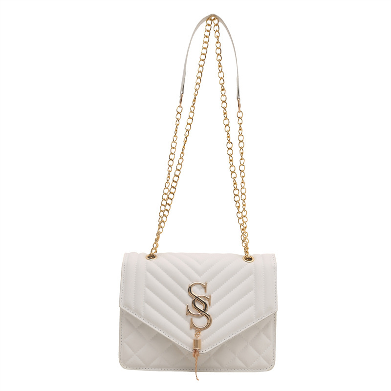 Cadena de hendidura de diamante bolso de hombro para mujeres 2025 primavera y verano nueva moda simple tendencia brazo bolso
