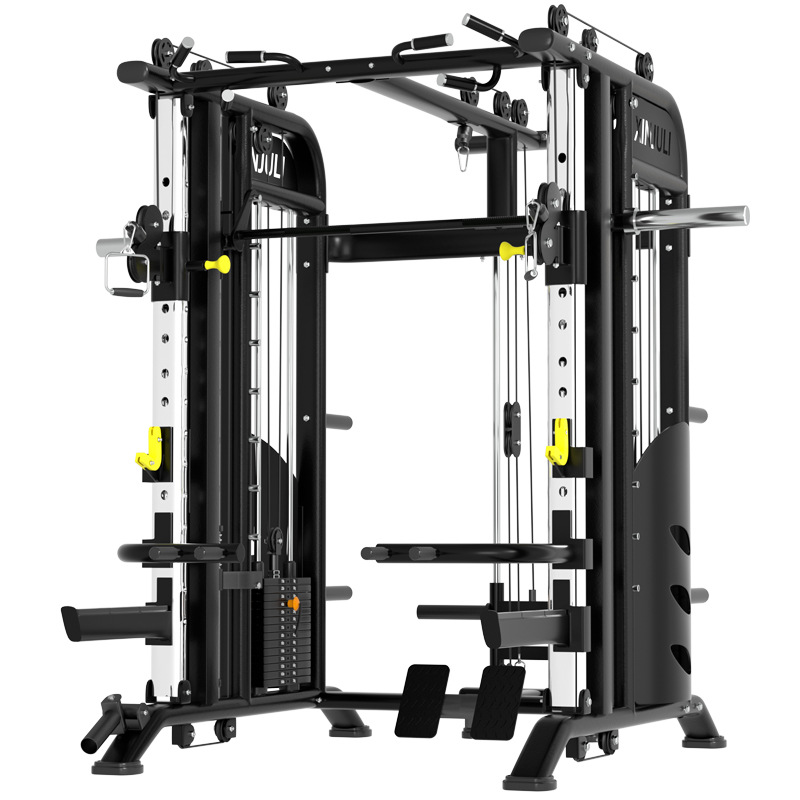 Smith Machine Comprehensive Trainer Soporte de pórtico de grado comercial Equipo de fitness para el hogar press de banca