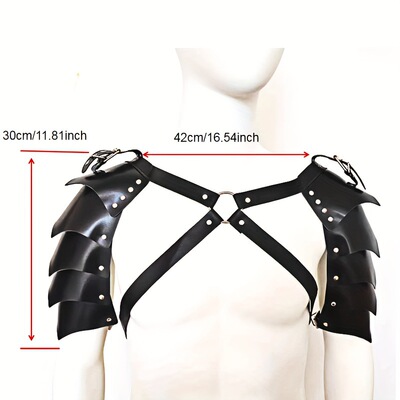 [中世纪双肩盔甲 万圣节cosplay服装道具维京人护甲海盗装扮]