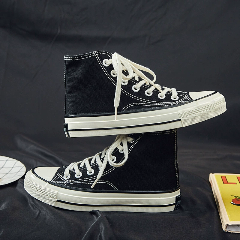 Весенне-осенняя новая парусиновая обувь для студенток 1970-х годов, корейские удобные кроссовки на шнуровке, модная трендовая обувь для досок