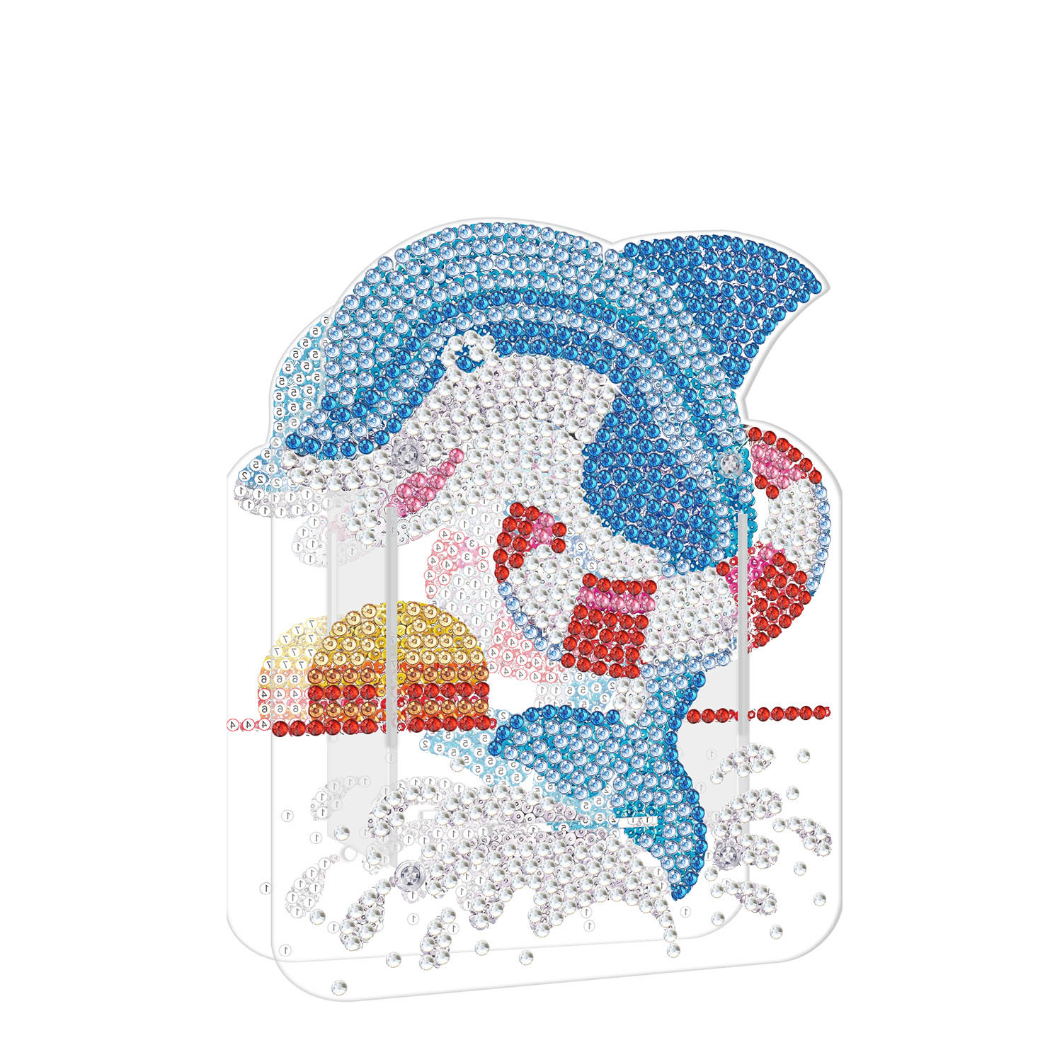 Explosiones transfronterizas de pintura de diamantes perimetral portador de pluma DIY de doble cara animal de punto de perforación de PVC caja de pincel de diamante decoración de escritorio