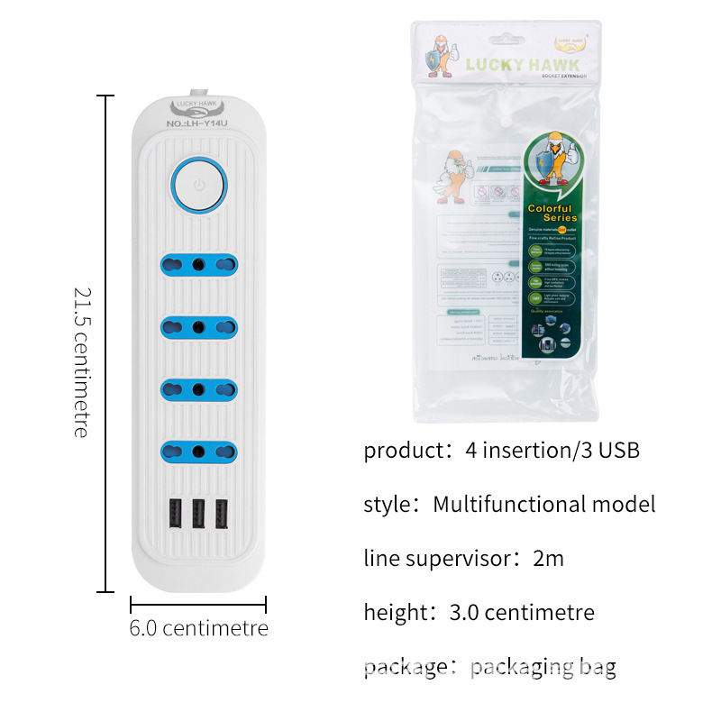 Exportación 3.8 tres enchufes italianos enchufe USB europeo