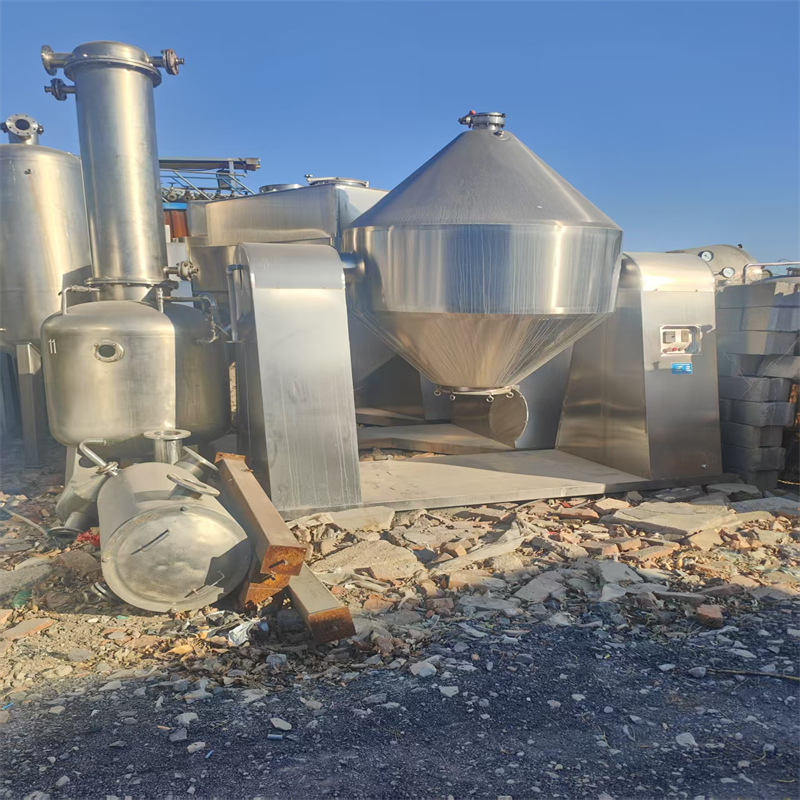 二手混合机 双锥单层混料机 多功能菱形自动搅拌出料 用途范围广