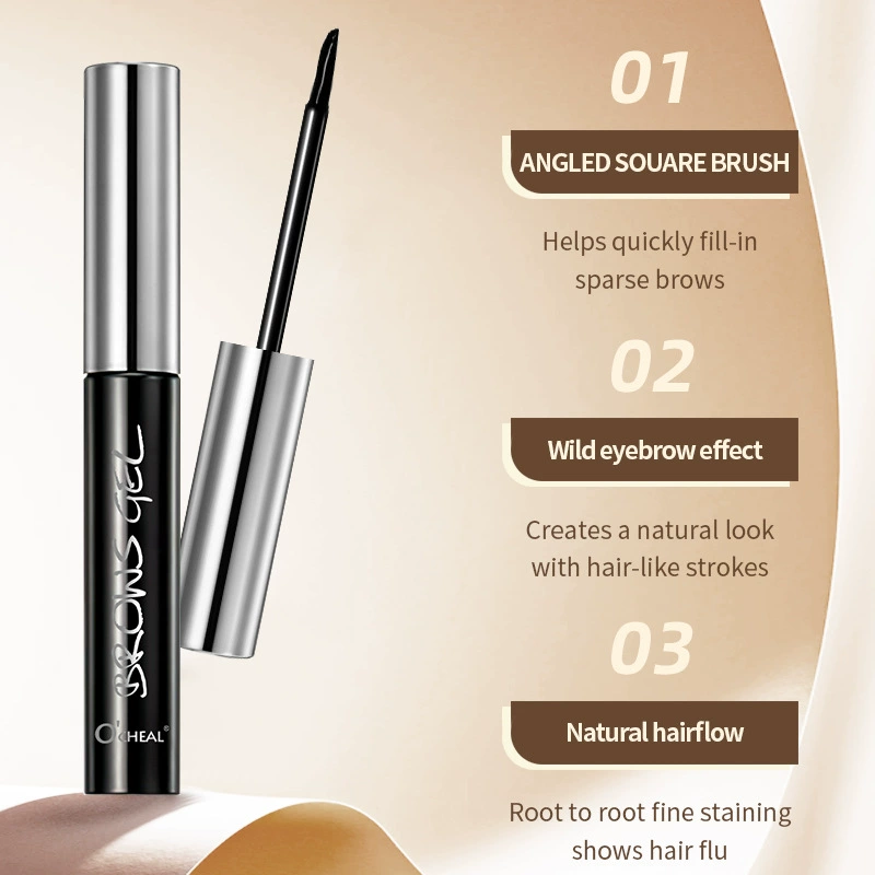 Д Detachable waterproof eyebrow dye, makeup remover, English, long-term effect, no smudge