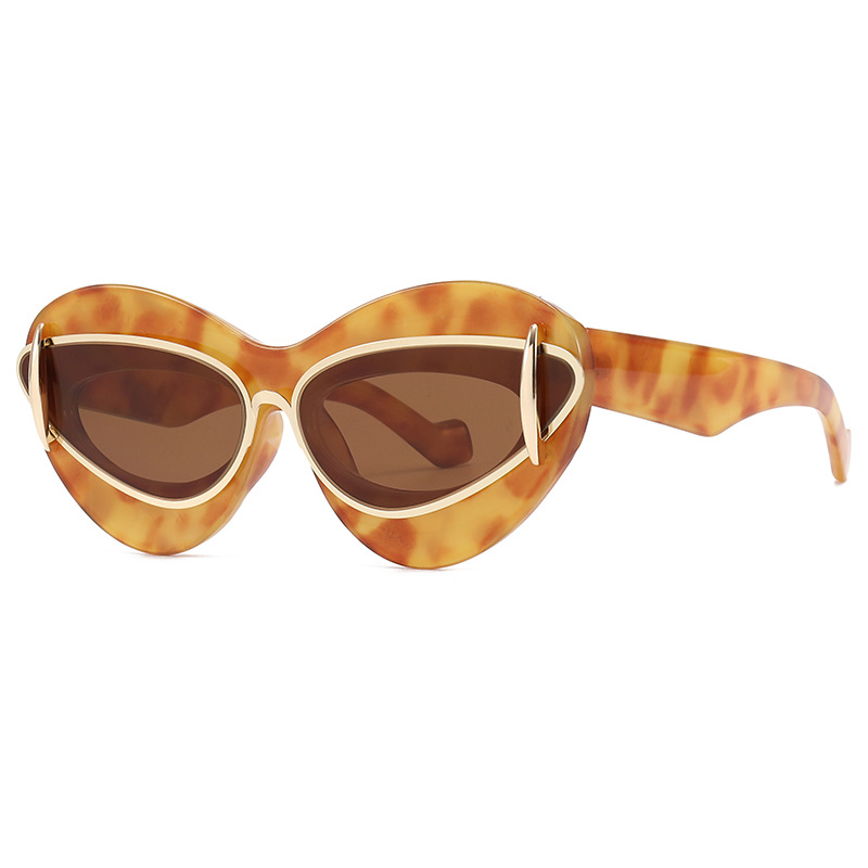 Lunettes de soleil unisexes œil de chat, style Y2K, protection UV, monture noire cerclée, mode rétro, sportive, business, minimaliste, pour hommes et femmes_voghion.com