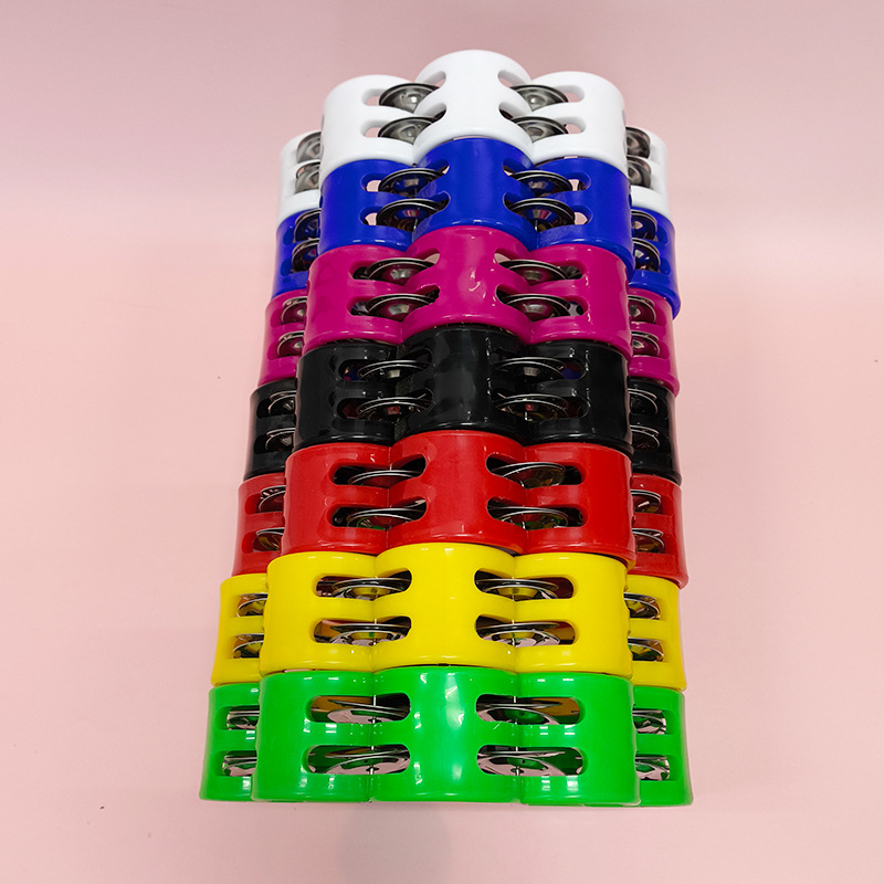 Kangxin mano sonajero Orff instrumento de percusión kindergarten material didáctico plástico KTV instrumento musical interactivo doble fila corona de ciruela