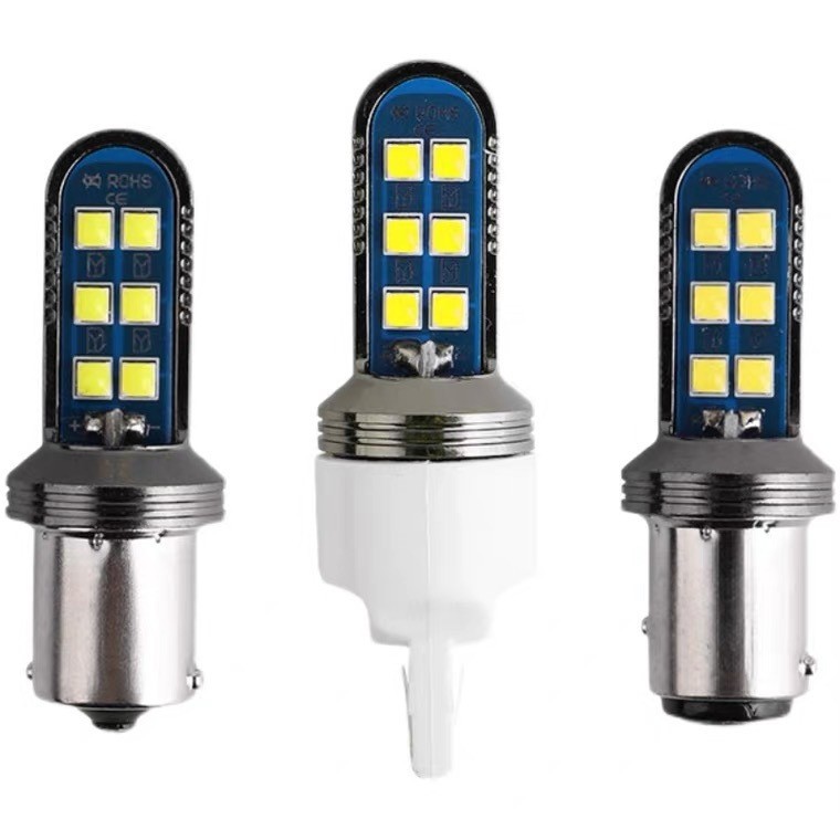 Car Led Reversing Light 1157 1156 12Smd 3030 High Brightness Turn Signal Motorcycle Tail Light Wide Voltage