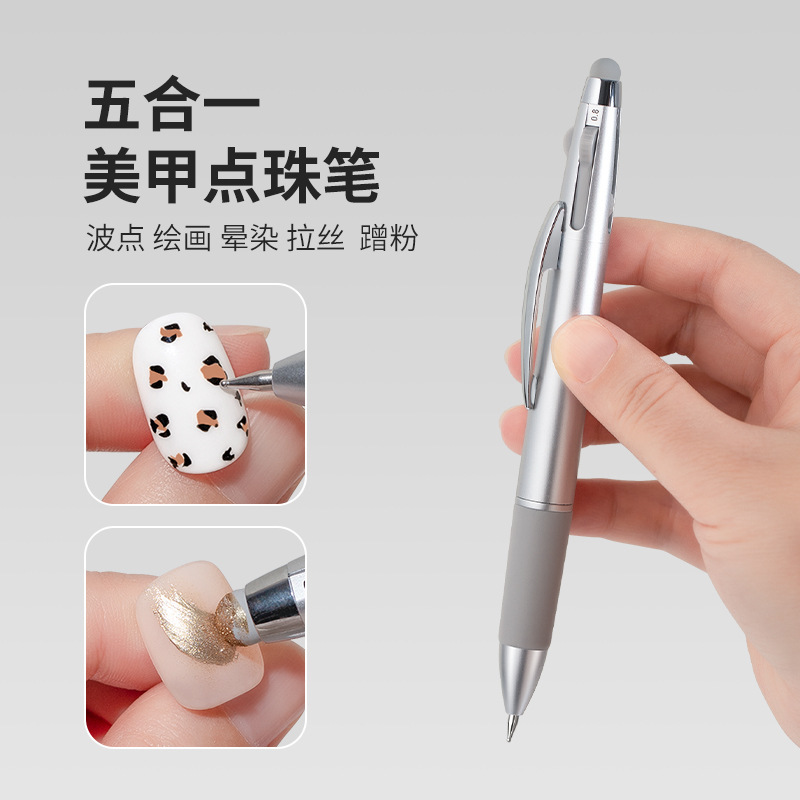 Four-in-One Press Point Pen Multifunctional Wave Point Pen Point Drill Pen Nail Point Tool Nail Shop Special Pen