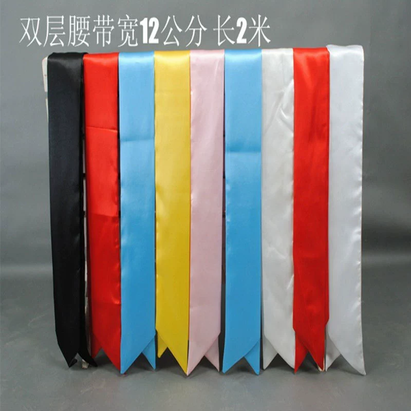 Женская одежда Shilin, одежда для боевых искусств, одежда для утренних упражнений, пояс, одежда для командных выступлений, атласный Шелковый двухслойный ремень для боевых искусств оптом