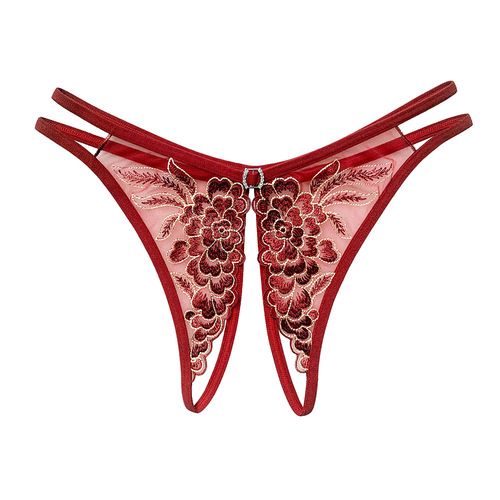 Lingerie for Mature Women: Sheer Thong with Seductive Details, Ideal for Romantic Nights in Bed - Model 2257