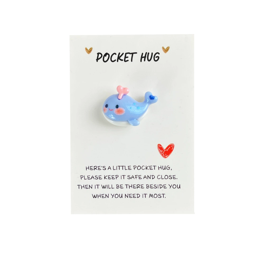Cross-border DIY gift card POCKET HUG pocket hug card marine animal series small items decoration