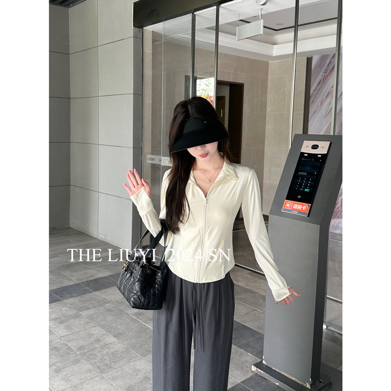 原紗防曬衣女夏季戶外防紫外線UPF50+冰絲涼感防曬服立領修身外套