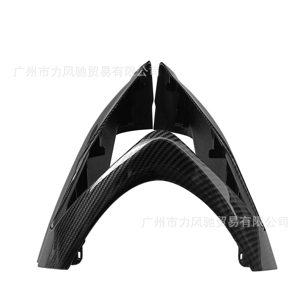 Carcasa para faro delantero adecuada para Kawasaki ER6N 2009-2011 con patrón de fibra de carbono con transferencia de agua.