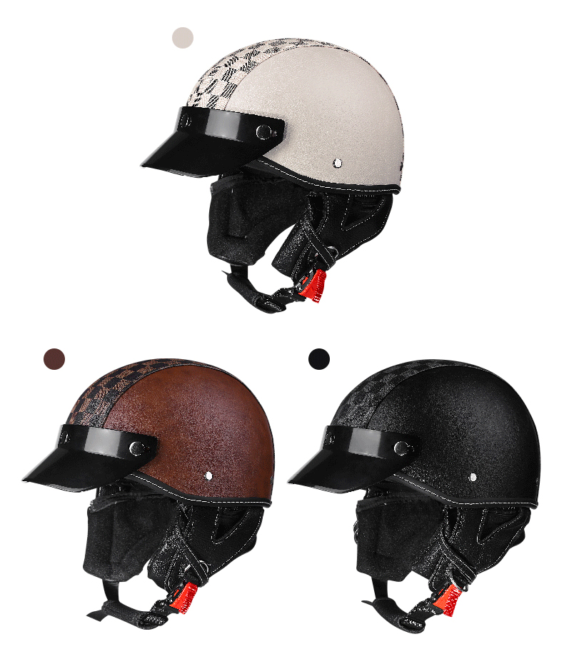 Retro Motorcycle Half Helmet 3C Standard Summer Men Women Helmet