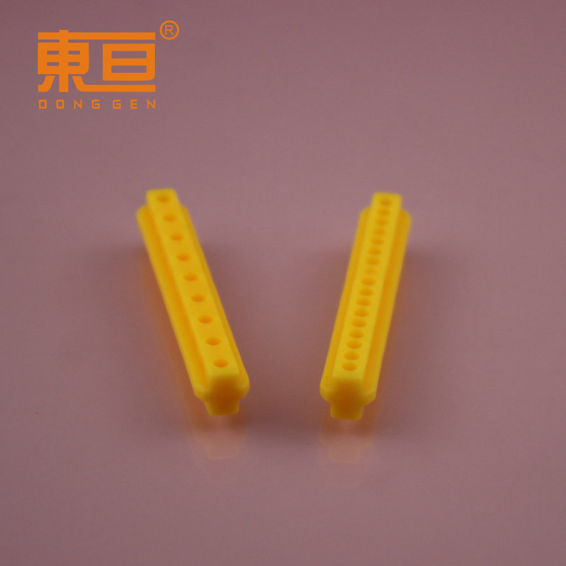 S7745黄 45十道杆 十道直杆 塑料杆 塑料条 多孔十道杆小制作零件