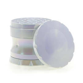 新款变色65MM 四层 锌合金炫彩双齿纹创意新工艺磨烟器 10005