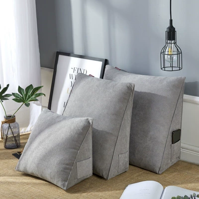 Bedside soft cushion backrest, sofa lumbar support, triangular backrest cushion, office waist support pillow, plush pillow
