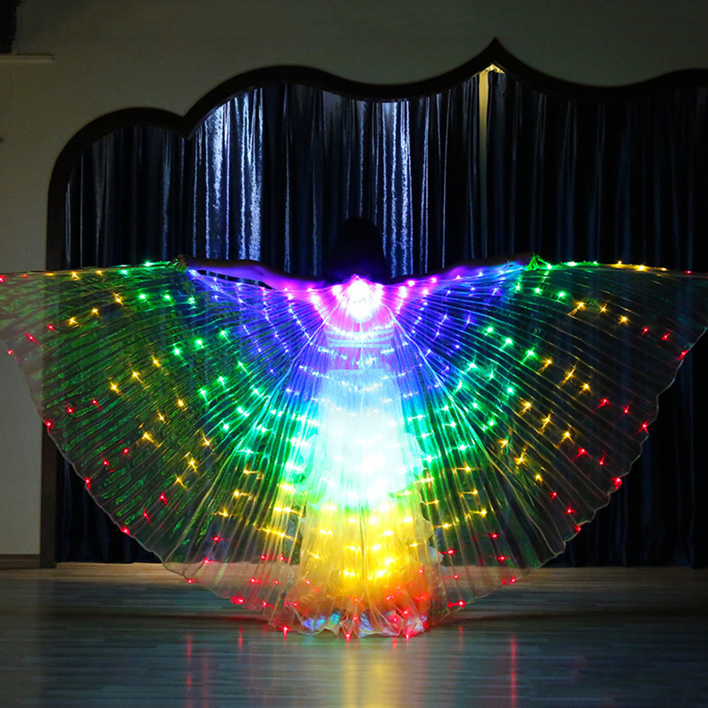 Led Wing Belly Dance Colorful Glowing Light Up Costume