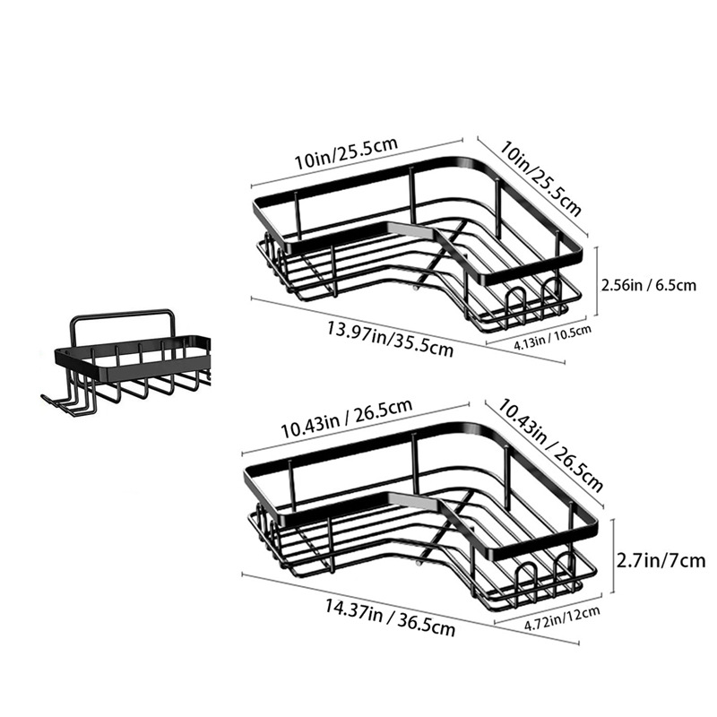 Estante de almacenamiento para baño, sin necesidad de taladrar, para colgar en la pared, para jabón y artículos de aseo, compatible con Amazon transfronterizo.