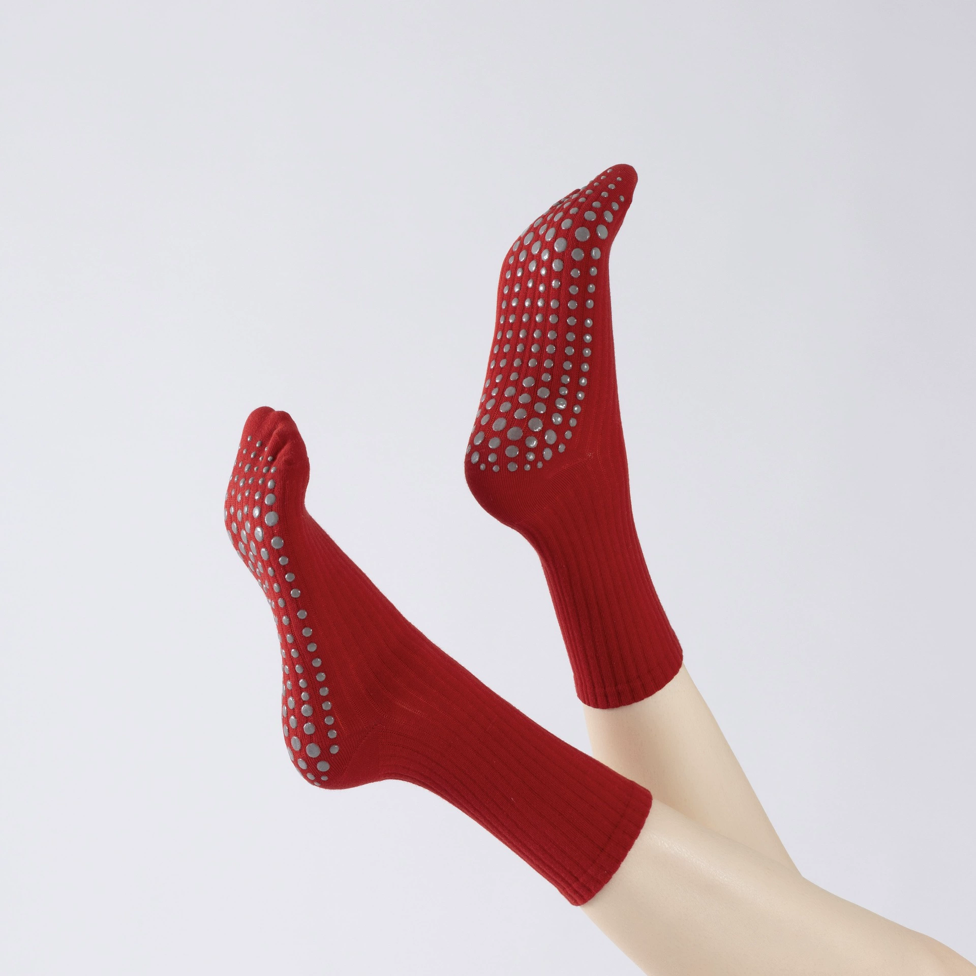 2024 Осень и зима Новый год, носки для йоги, давление, противоскользящие, не падают, новогодние красные носки