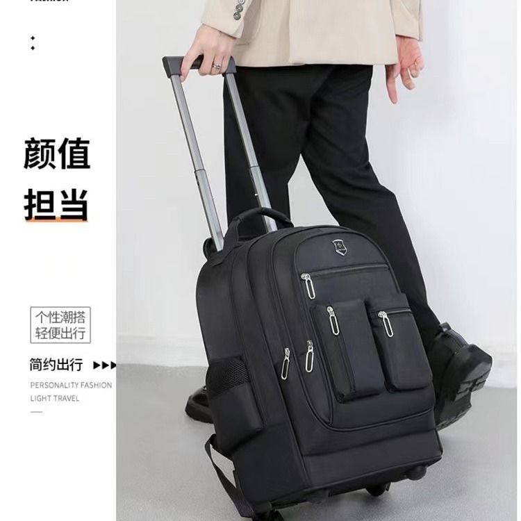 Mochila multifuncional de larga capacidad para hombres, mochila de viaje al aire libre, mochila de tracción de estudiantes, mochila de computadora