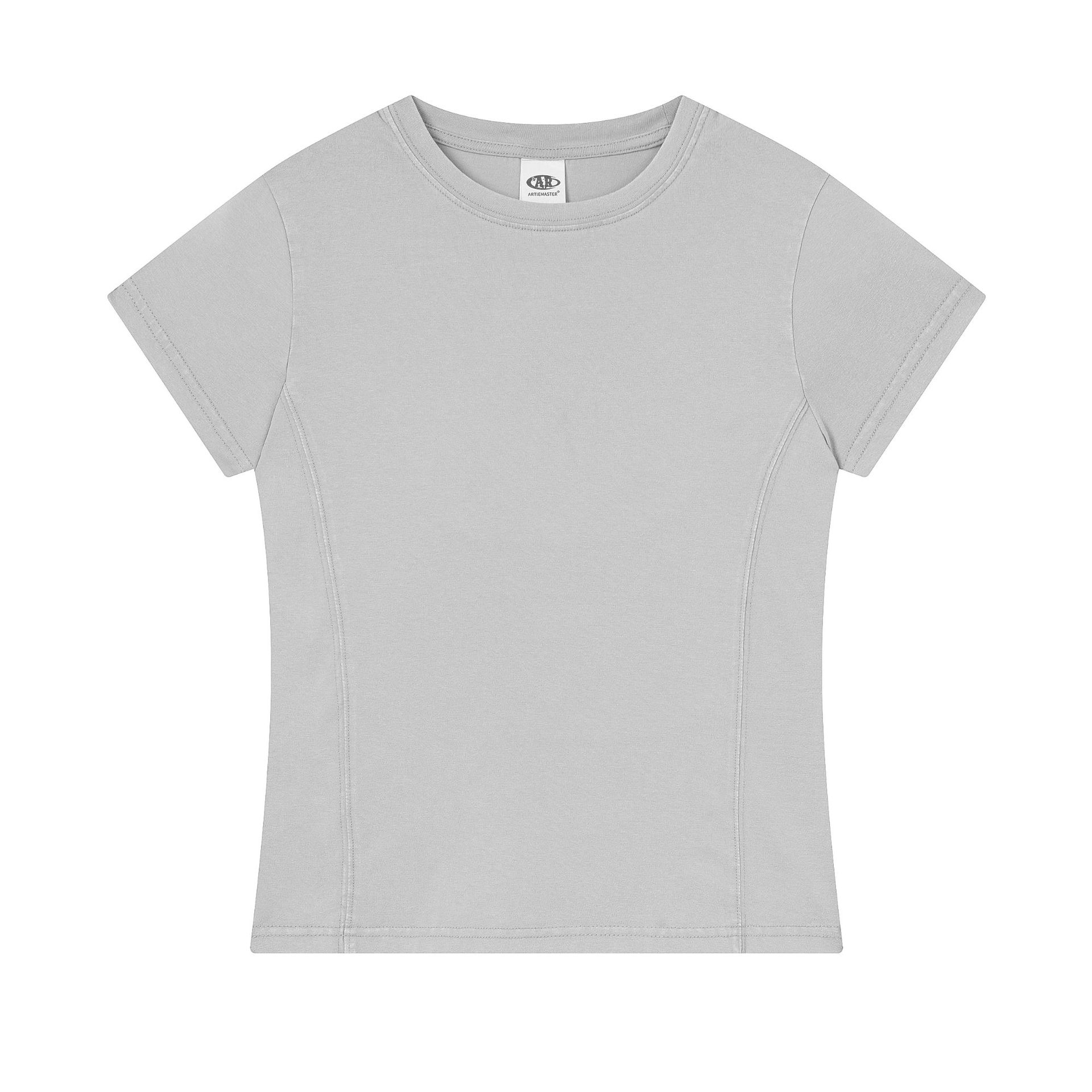 Algodón de vello largo lavado con agua frita flocos de nieve para hacer viejas camisetas de manga corta elásticas delgadas para mujeres de verano nuevo estilo americano caliente corto image 10