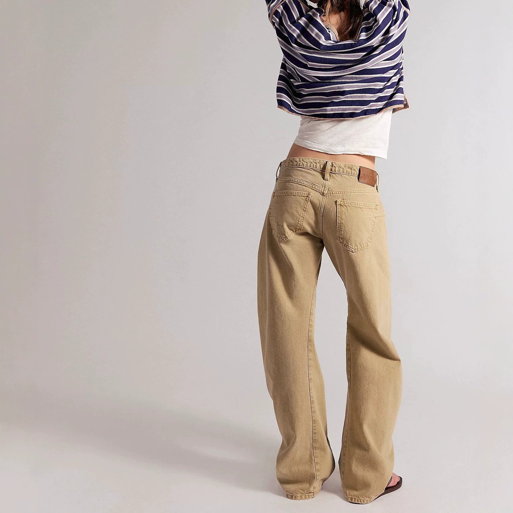 Jeans Rectos para Mujer de Mezclilla, Cintura Media, Ligeramente Elásticos