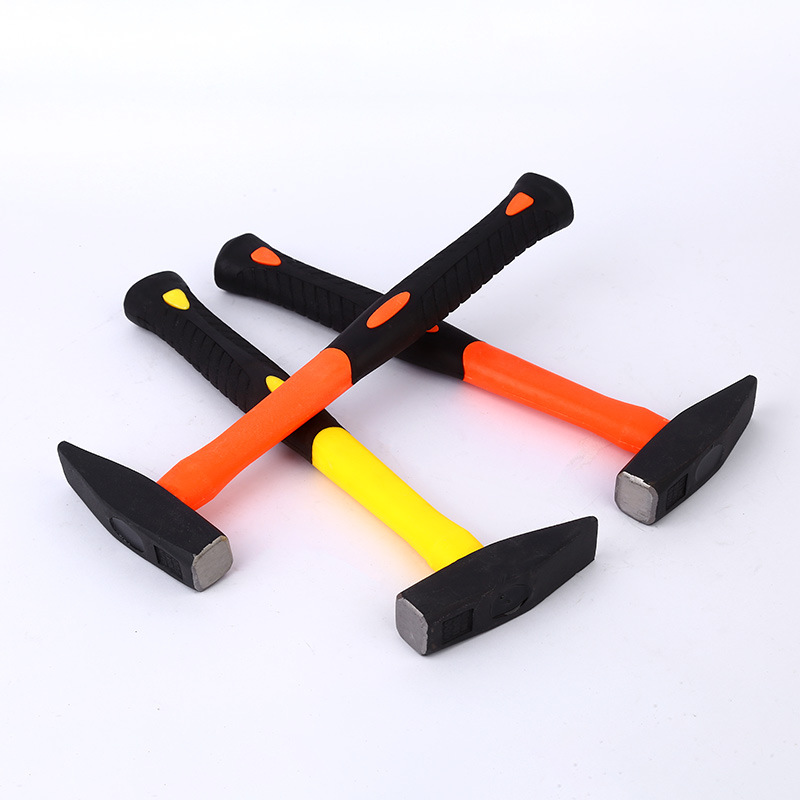 廠家批發包塑柄鉗工錘纖維柄鴨嘴錘扁頭錘高碳鋼鈑金錘300g500g