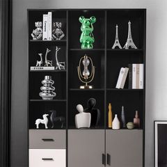 Modern minimalist creative light luxury hotel sample room decorative pieces villa living room study bookshelf rack soft decorative items arrangement