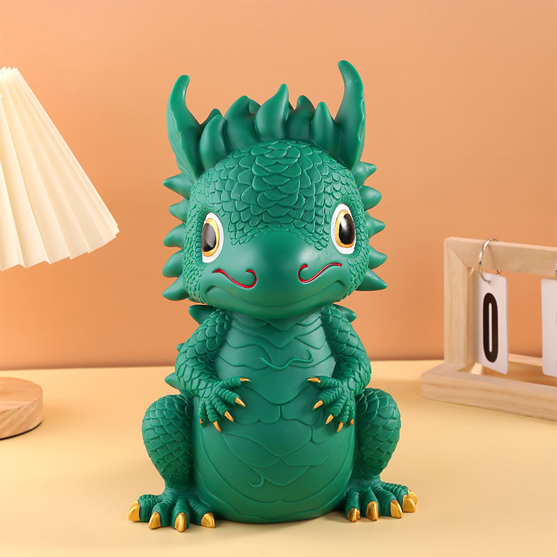 2024 dibujos animados dragón año alcancía niños lindo Zodiaco dragón vinilo hucha decoración creativa regalo de Año Nuevo