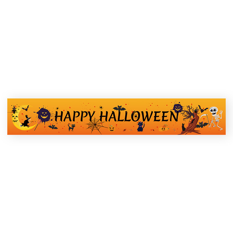 ハロウィーンバナー祝日シーン装飾用品月魔女猫幽霊創造図デザイン|undefined
